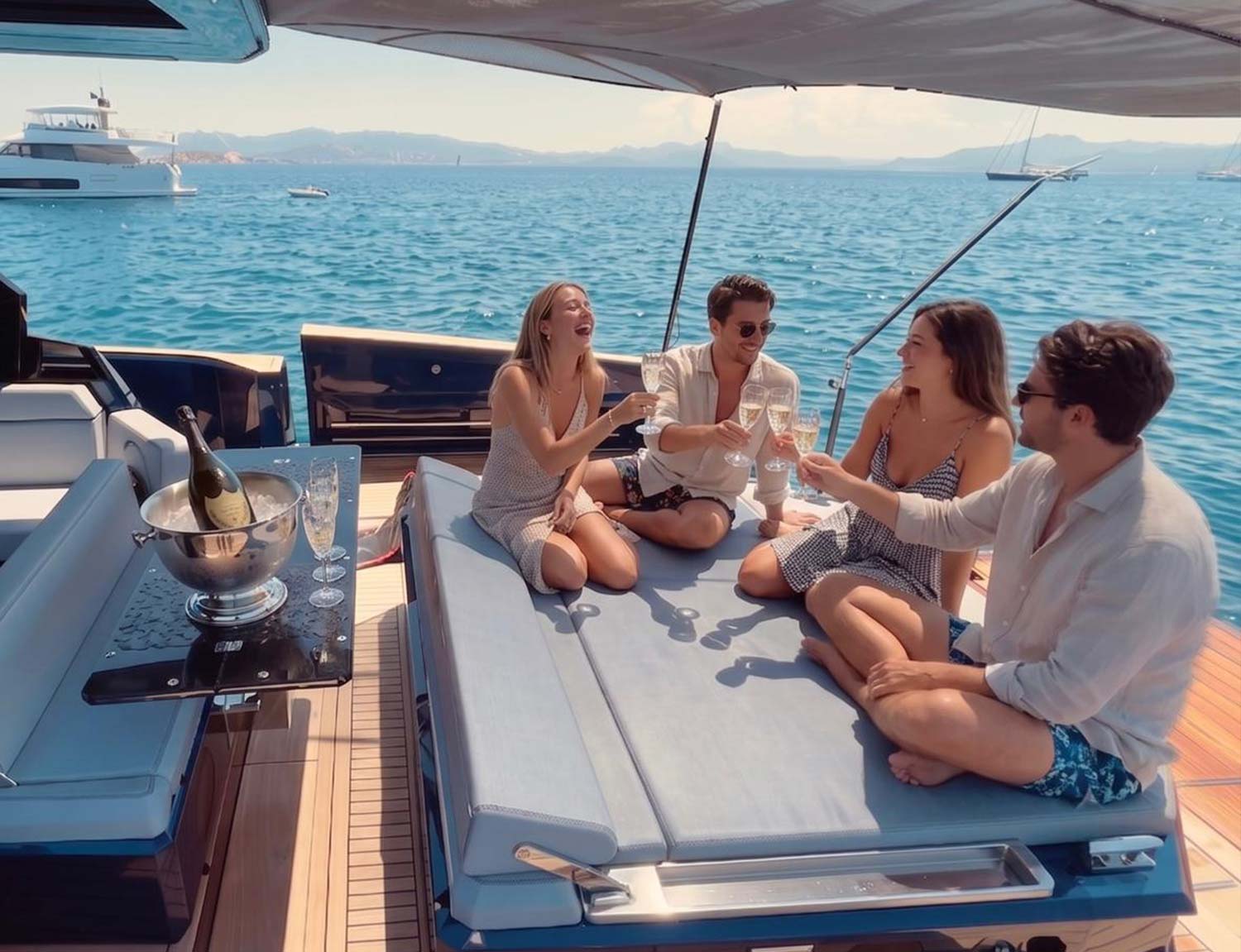 JOY yacht vista dall'alto